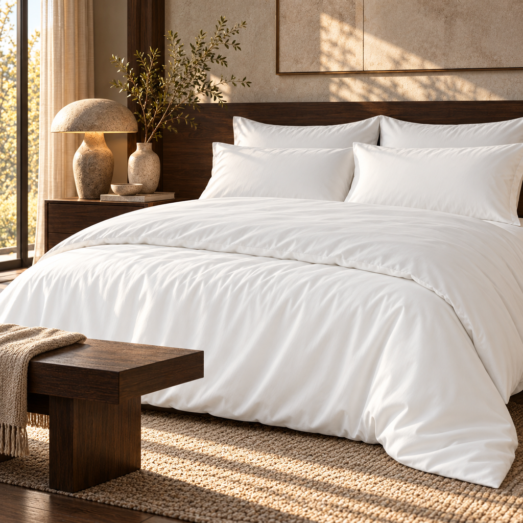 Bamboo Viscose Duvet Cover + 2 Shams Set