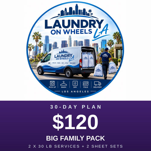 Big Family Pack $120 - 2 x 30 lb services plus 2 sheet sets